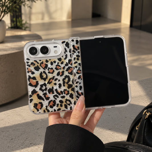 iPhone Duo Hinge Protection Leopard Print Case with Shockproof Corners