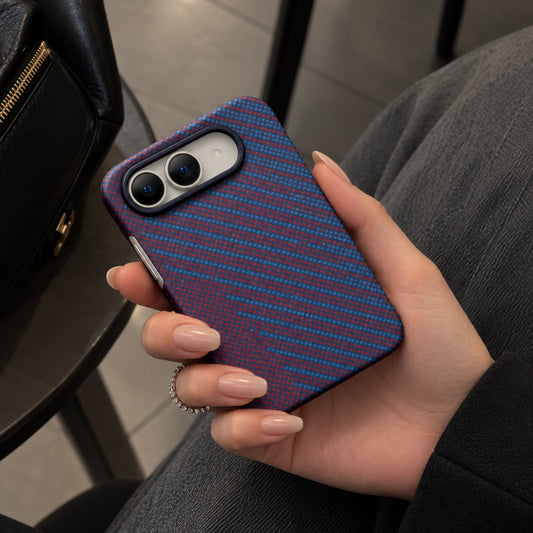 iPhone Duo MagSafe Magnetic Carbon Fiber Texture Case with Screen Protection