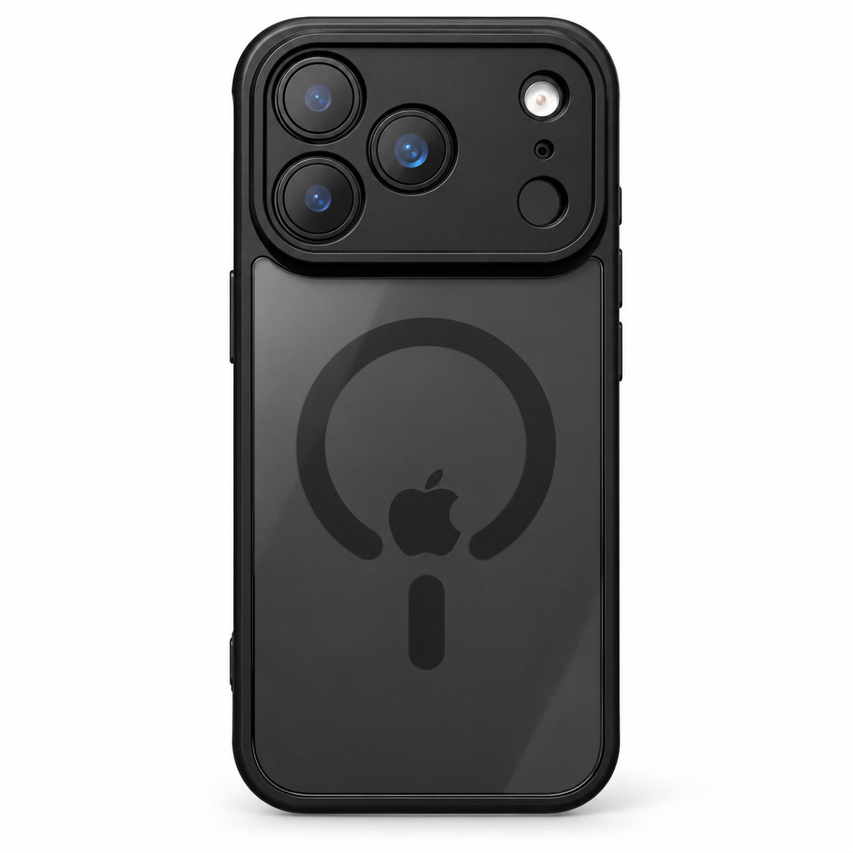 Image showing black Mag Safe Smartphone Case Product Shot, featuring iphone matte translucent magsafe case with anti-fingerprint & scratch protection.