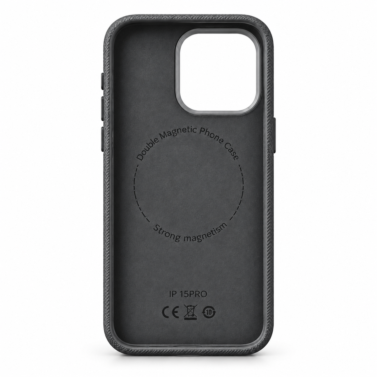 PU Leather Magnetic Case with Alloy Camera Frame