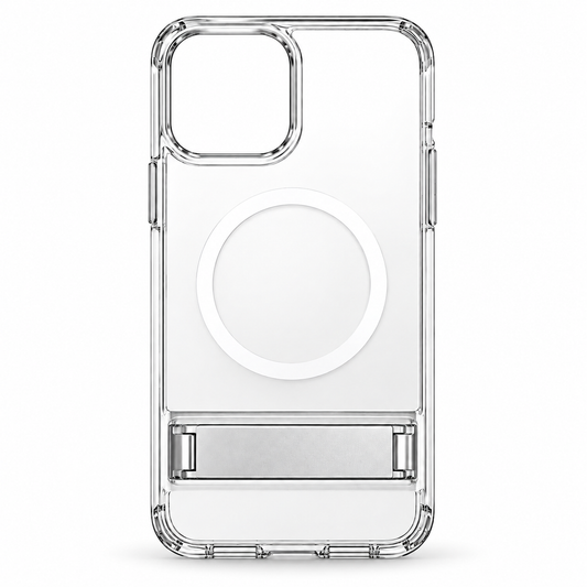 Clear Magnetic Charging Phone Case with Stand