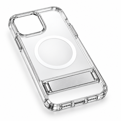 Clear Magnetic Charging Phone Case with Stand