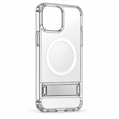Clear Magnetic Charging Phone Case with Stand