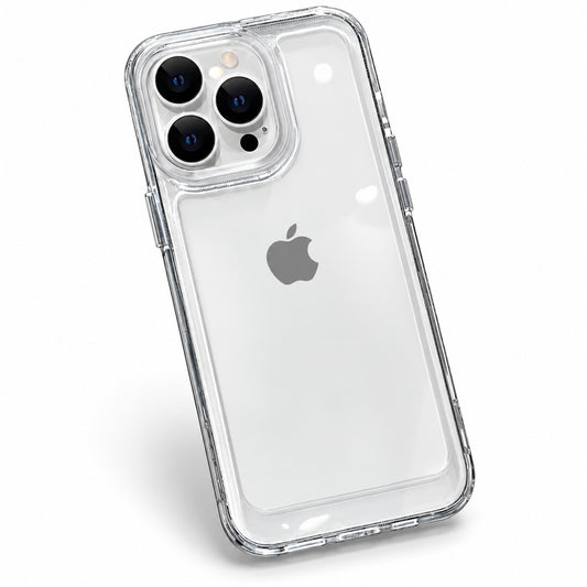 Image of iphone 18 clear shockproof case, showing clearcaseiphonestudioproductshot.