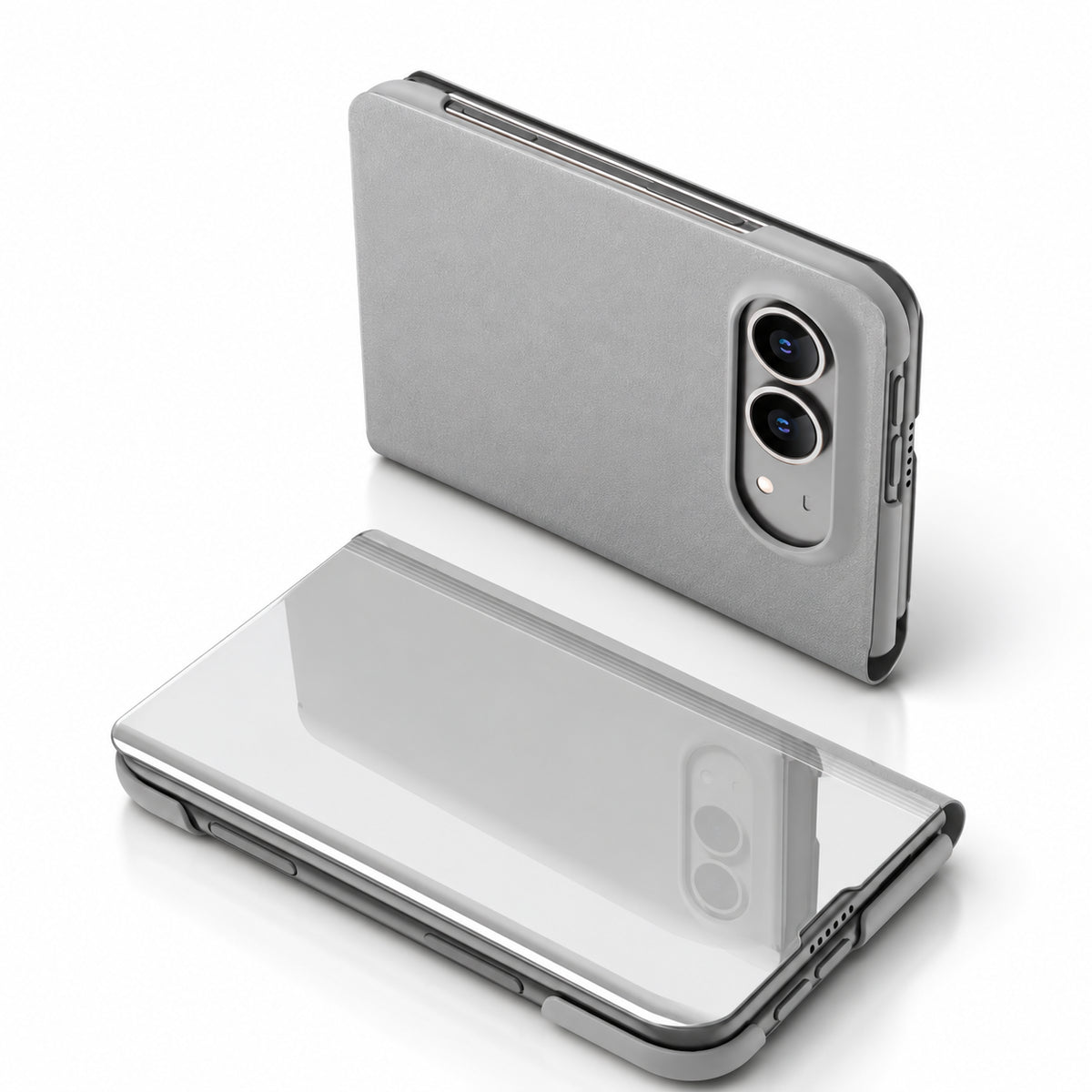 iPhone Duo Shockproof Smart Mirror Flip Case with Protective Cover