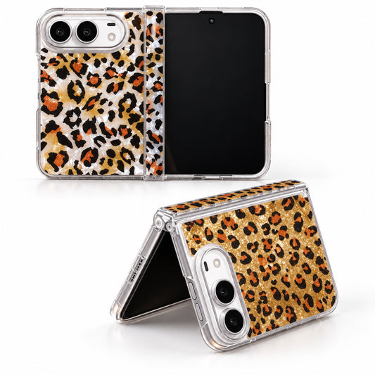 iPhone Duo Hinge Protection Leopard Print Case with Shockproof Corners