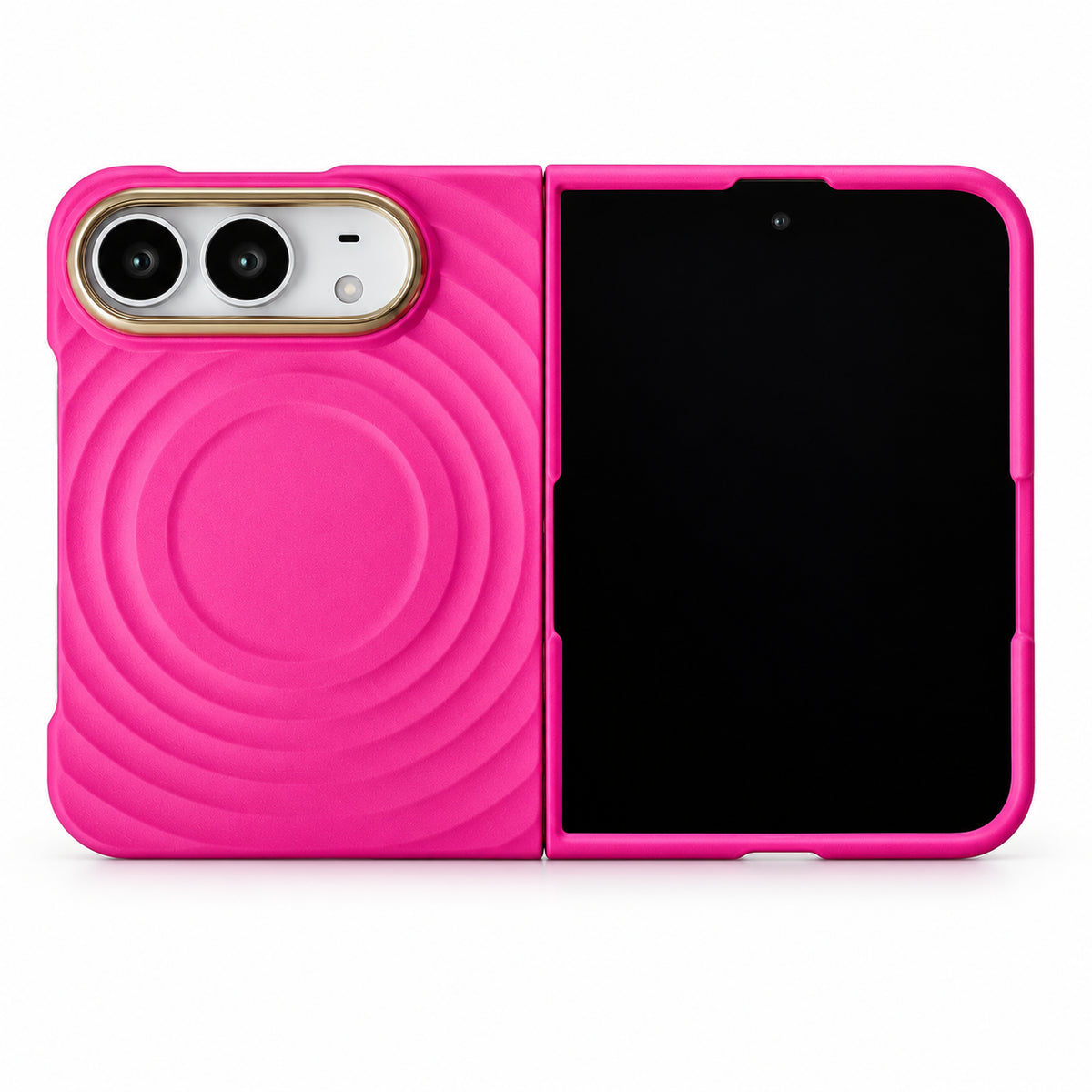 iPhone Duo MagSafe Magnetic Water Ripple Silicone Case with Protective Cover