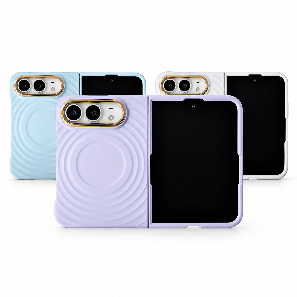 iPhone Duo MagSafe Magnetic Water Ripple Silicone Case with Protective Cover