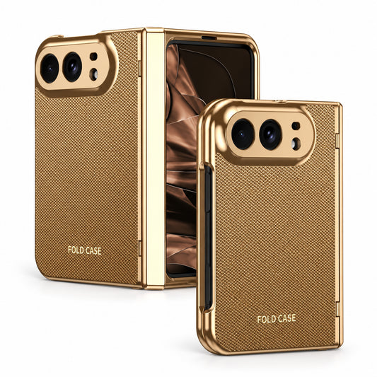 iPhone Duo Hinge Protection PU Leather Case with Built-In Screen Protector