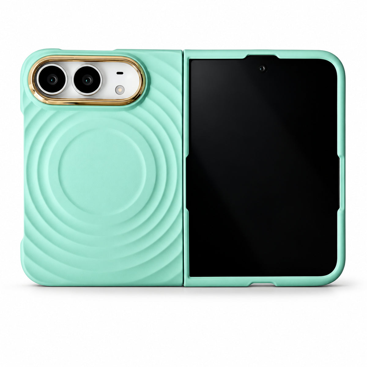 iPhone Duo MagSafe Magnetic Water Ripple Silicone Case with Protective Cover