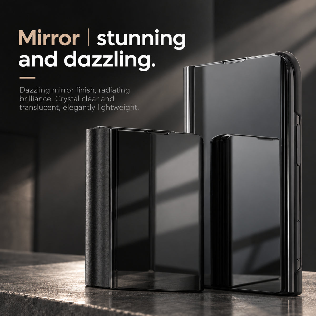 iPhone Duo Shockproof Smart Mirror Flip Case with Protective Cover