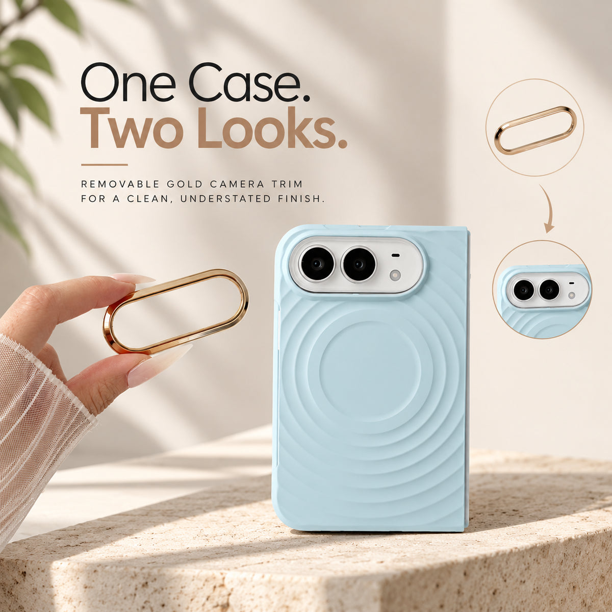iPhone Duo MagSafe Magnetic Water Ripple Silicone Case with Protective Cover
