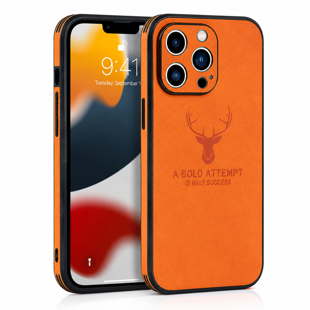 Premium iPhone Case MagSafe Compatible Ultra Thin Deer Leather Texture Cover Shockproof Protection
