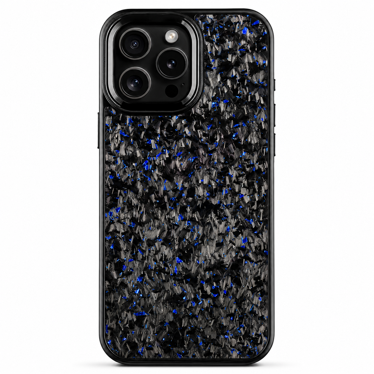 Premium iPhone Case MagSafe Compatible Real Forged Carbon Fiber Cover Metal Lens Accents Dual Layer Shockproof Protection