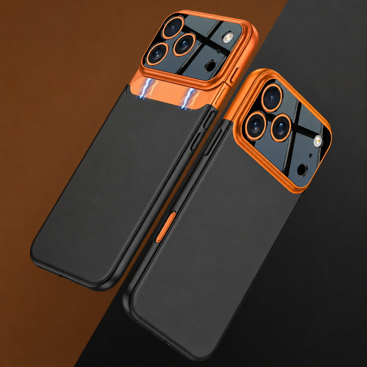 Premium iPhone Case Two Tone Spliced Hard Plastic Cover Slim Design Camera Guard Anti Scratch Protection