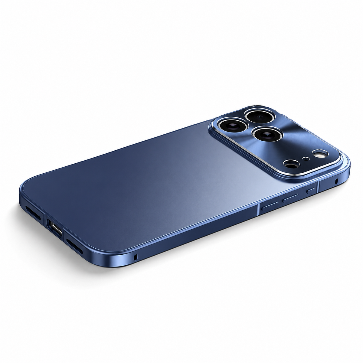 Premium iPhone Case Frosted Matte Aluminum Alloy Frame Cover Ultra Thin Shockproof Camera Lens Protection