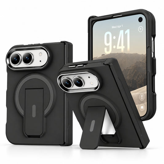 iPhone Duo MagSafe Magnetic Case with Hidden Kickstand and Shockproof Camera Protection