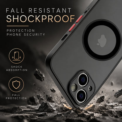 Image showing shockproof Case Impact Protection, featuring iphone hard matte magsafe case with anti-fingerprint finish & slim protection.