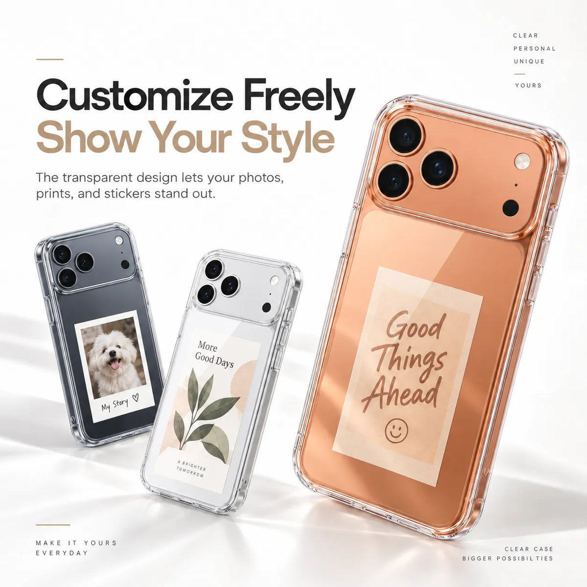iPhone 18 Clear Slim Case with Shockproof Protection & Lightweight Non-Slip Grip