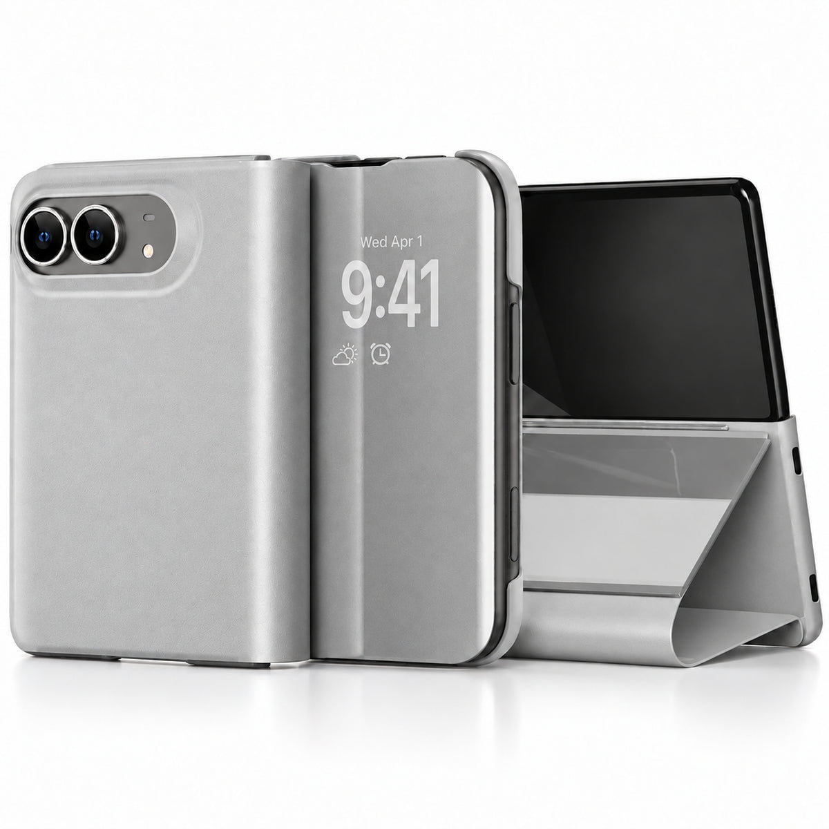 iPhone Duo Shockproof Smart Mirror Flip Case with Protective Cover