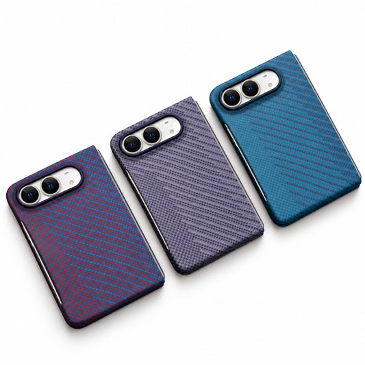 iPhone Duo MagSafe Magnetic Carbon Fiber Texture Case with Screen Protection