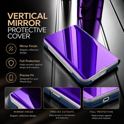 iPhone Duo Shockproof Smart Mirror Flip Case with Protective Cover