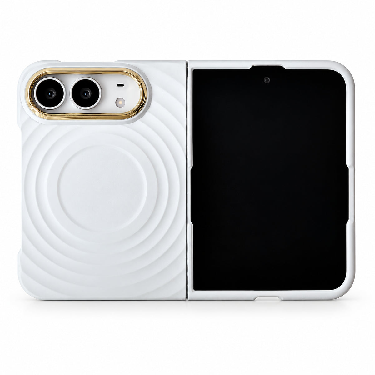 iPhone Duo MagSafe Magnetic Water Ripple Silicone Case with Protective Cover