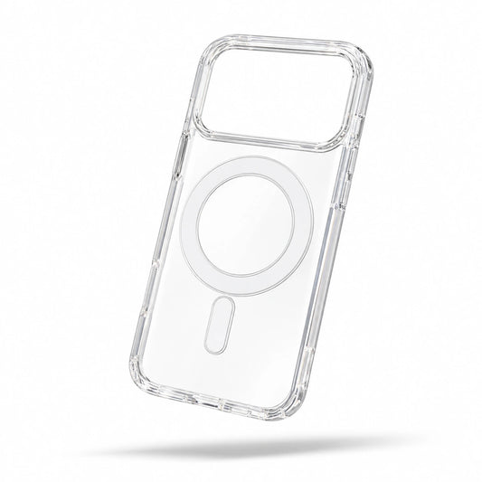 Image showing floating clear magsafe iphone case, featuring iphone clear magsafe magnetic case with shockproof bumper & wireless charging.